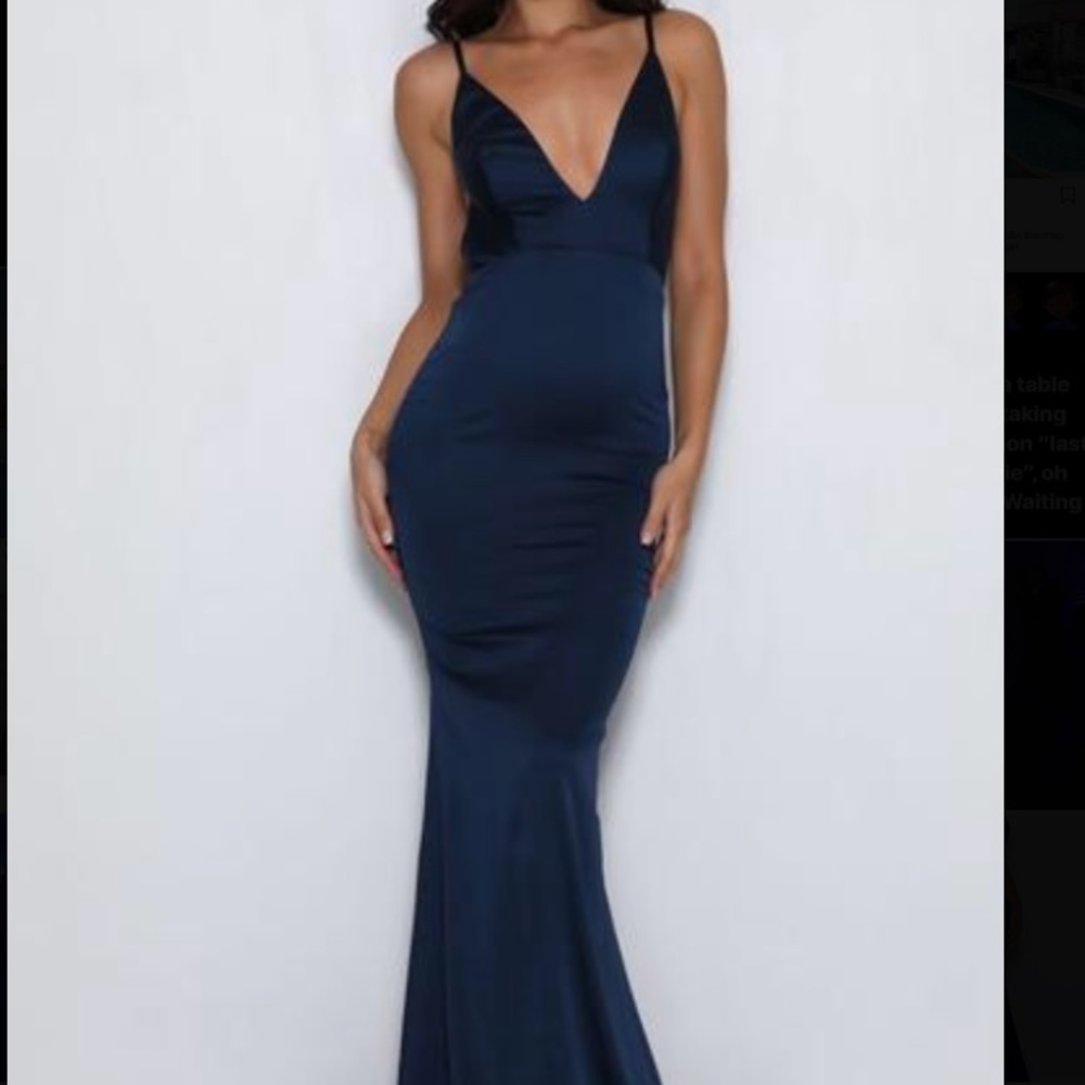 Teal Satin dress